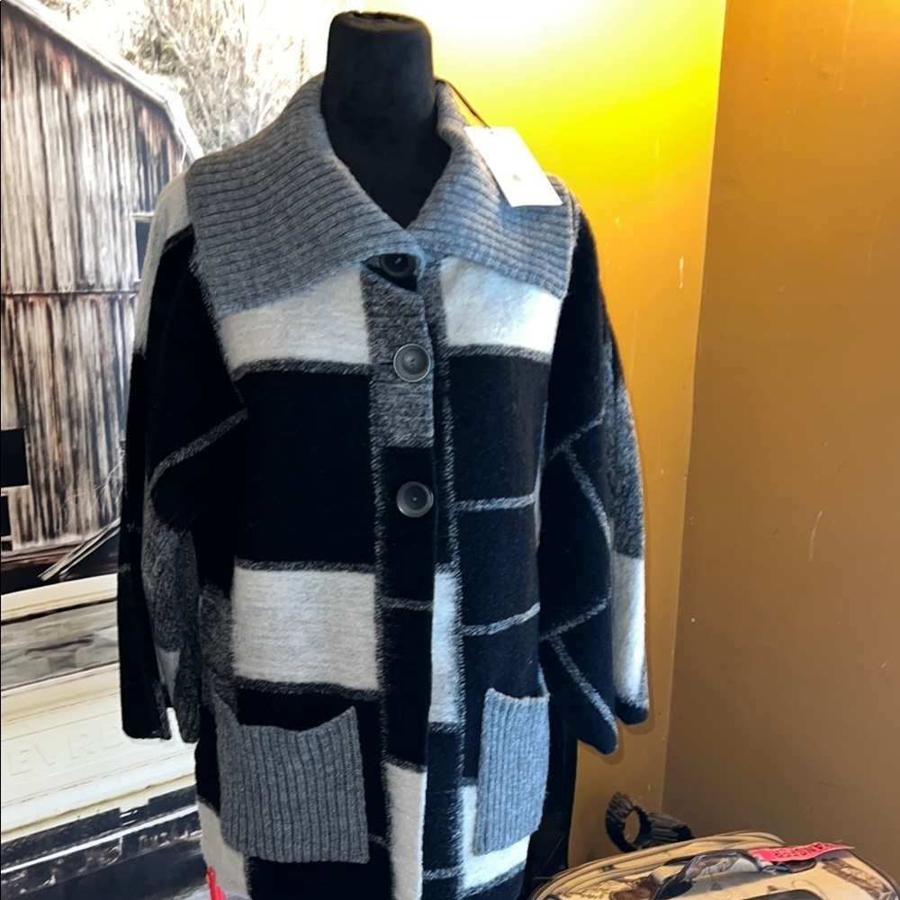 NWT theory Black and Gray Women's Sweater